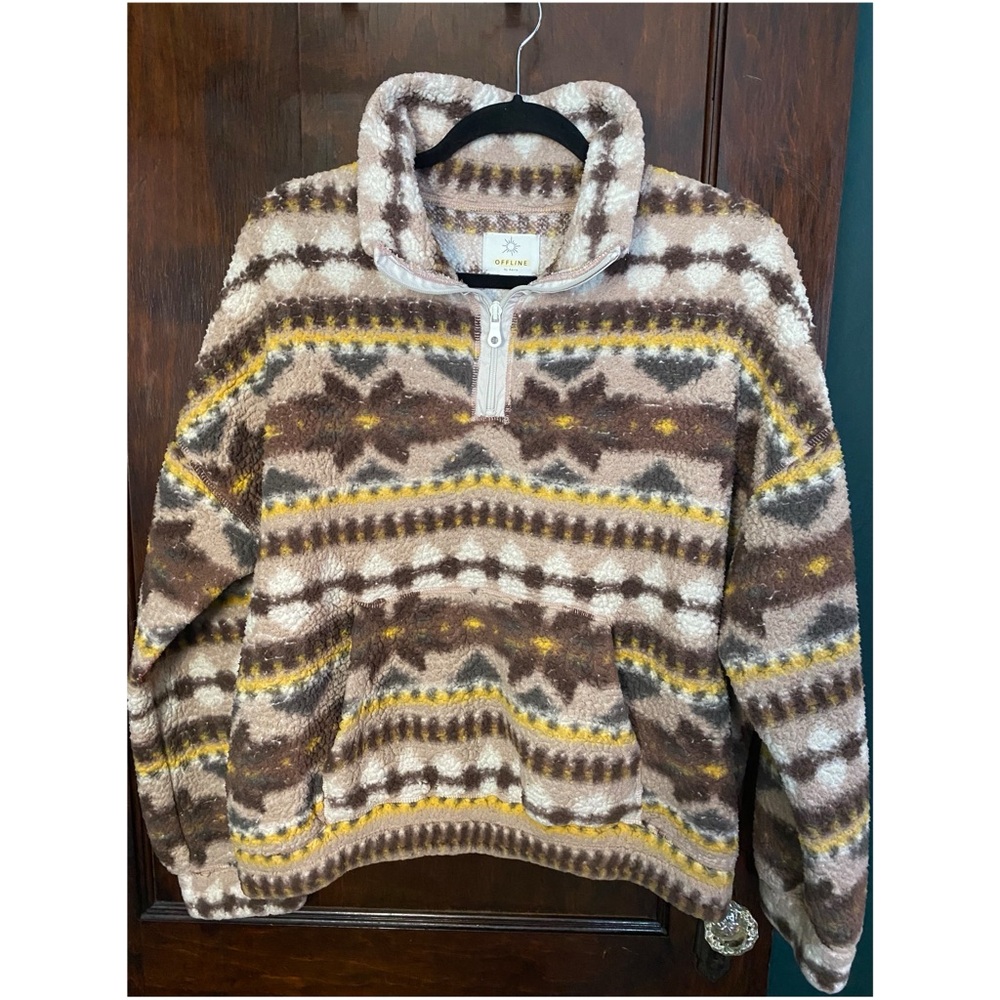 Cozy Patterned Fleece Pullover